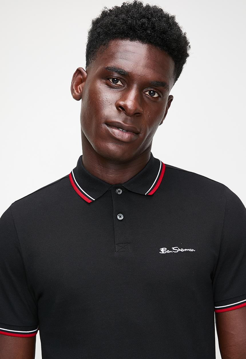 Ben Sherman - ROMFORD SHORT SLEEVE GOLFER - BLACK