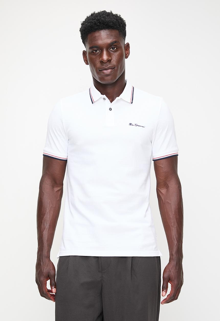 Ben Sherman - ROMFORD SHORT SLEEVE GOLFER - WHITE