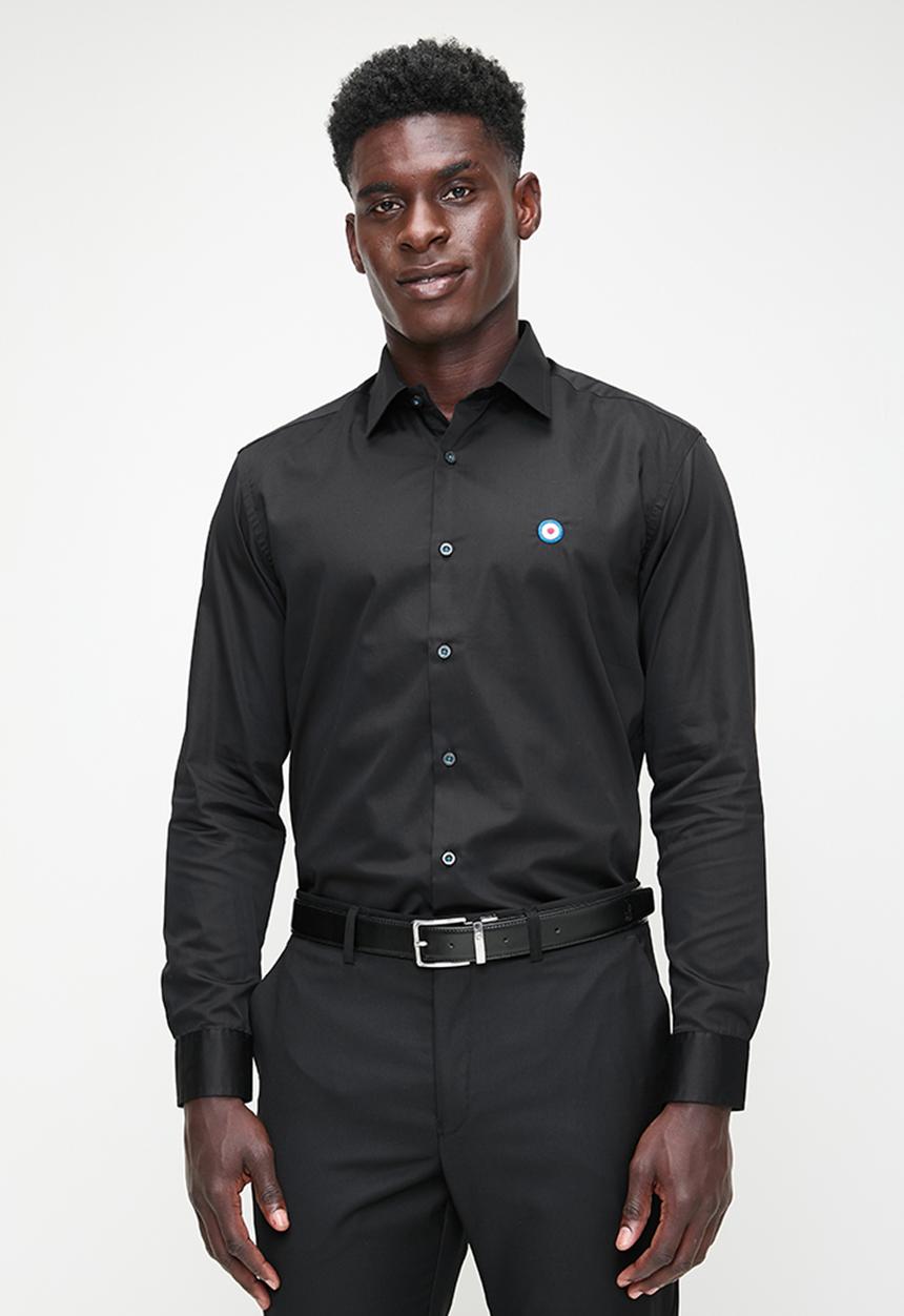 Ben Sherman - Essential target shirt long sleeve - black
