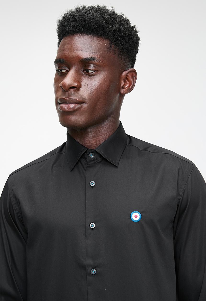 Ben Sherman - Essential target shirt long sleeve - black