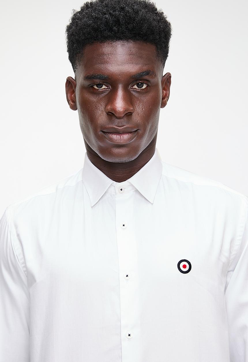 Ben Sherman - Essential target shirt long sleeve - white