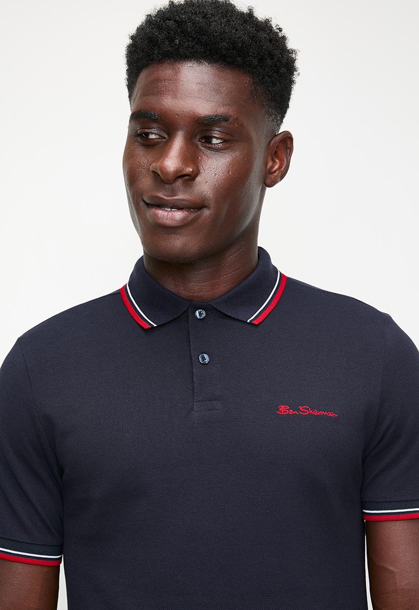 Ben Sherman - ROMFORD SHORT SLEEVE GOLFER - NAVY