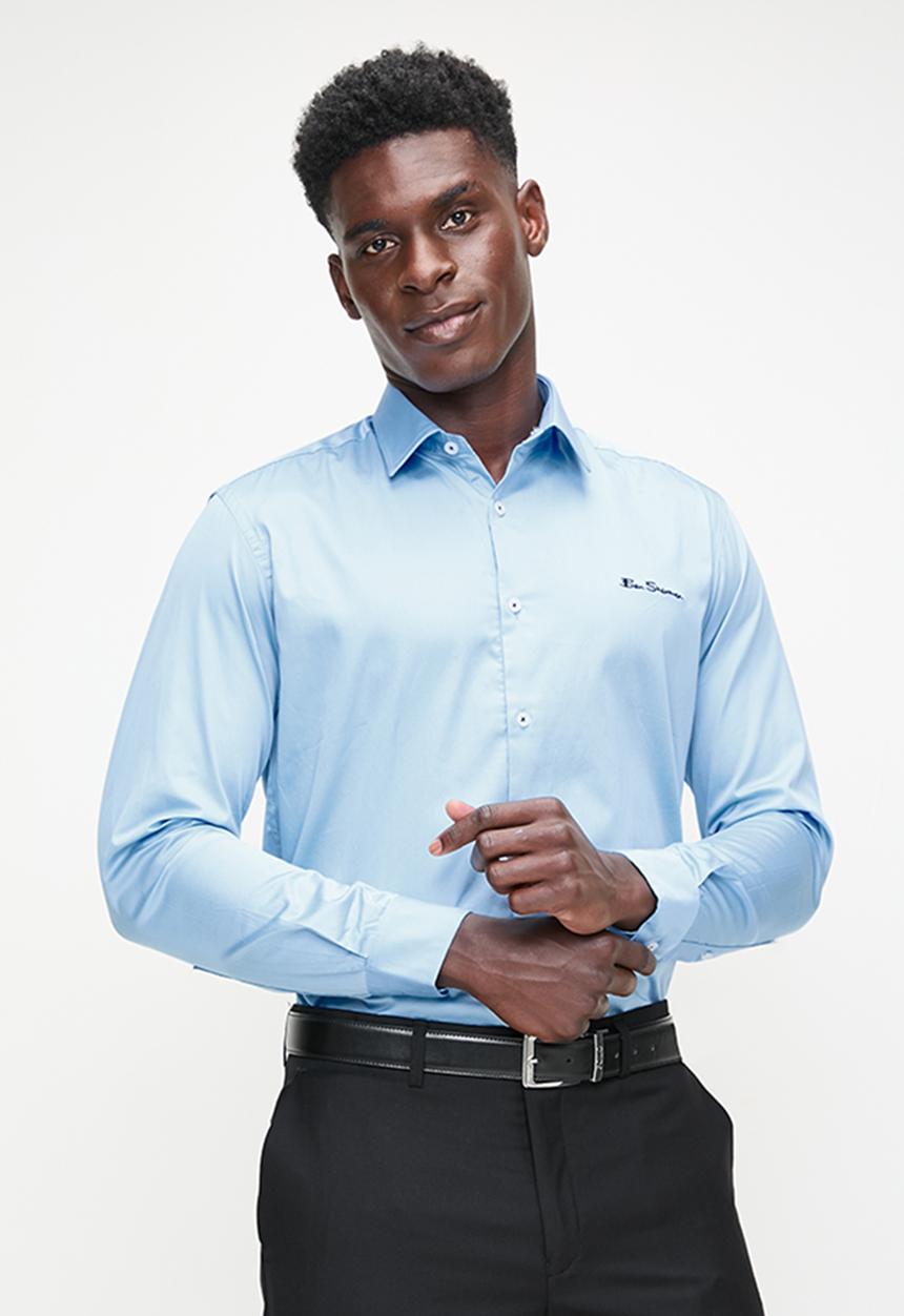 Ben Sherman - ESSENTIAL BEN SHERMAN SHIRT L/S - SKY