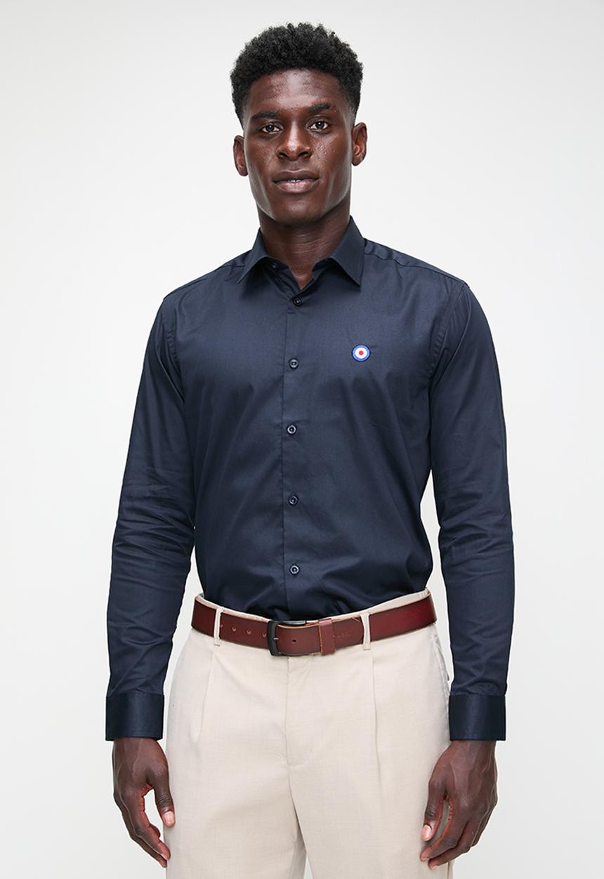 Ben Sherman - Essential target shirt long sleeve - navy