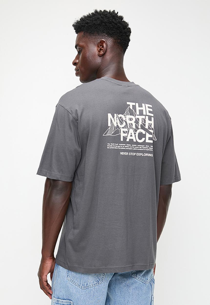 The North Face - Mountain Sketch Tee Oversize Fit - Anthracite Grey/White Dune (Eic)