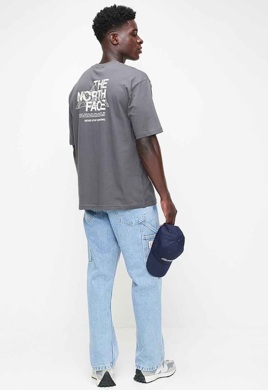 The North Face - Mountain Sketch Tee Oversize Fit - Anthracite Grey/White Dune (Eic)