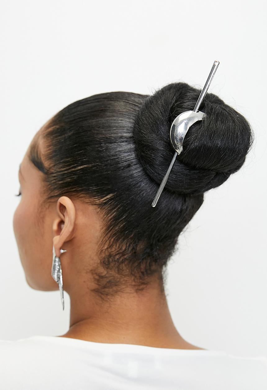 Tessa Design - Cali metal fork hair cuff - silver