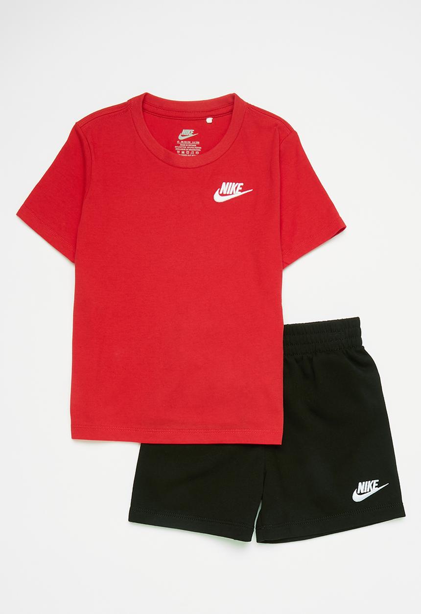 Nike - Nike club knit set - university red / black