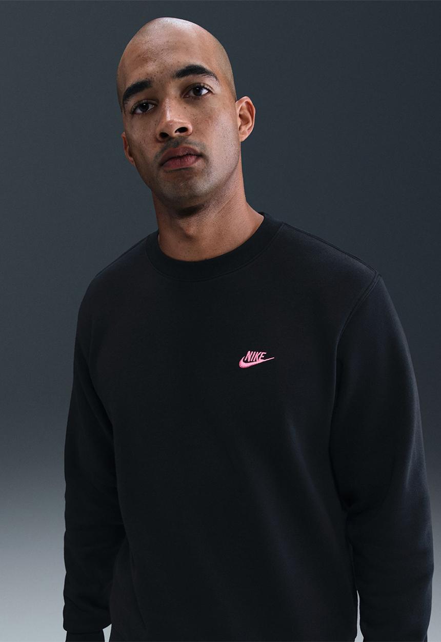 Nike - NSW  Club BB  Crew  - Black/Pinksicle