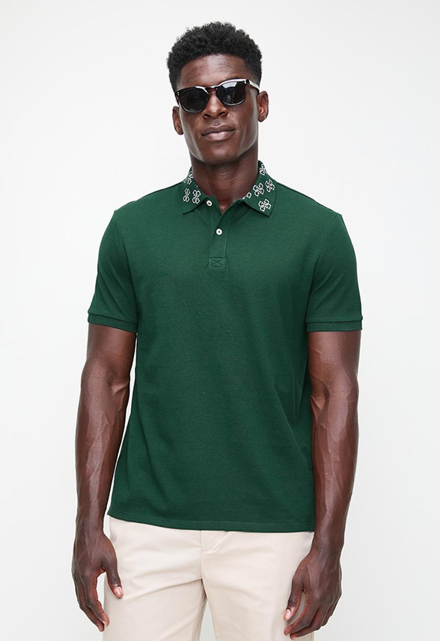 GUESS - Polo Ss Logo Jcrd Collar - Alpine Grove