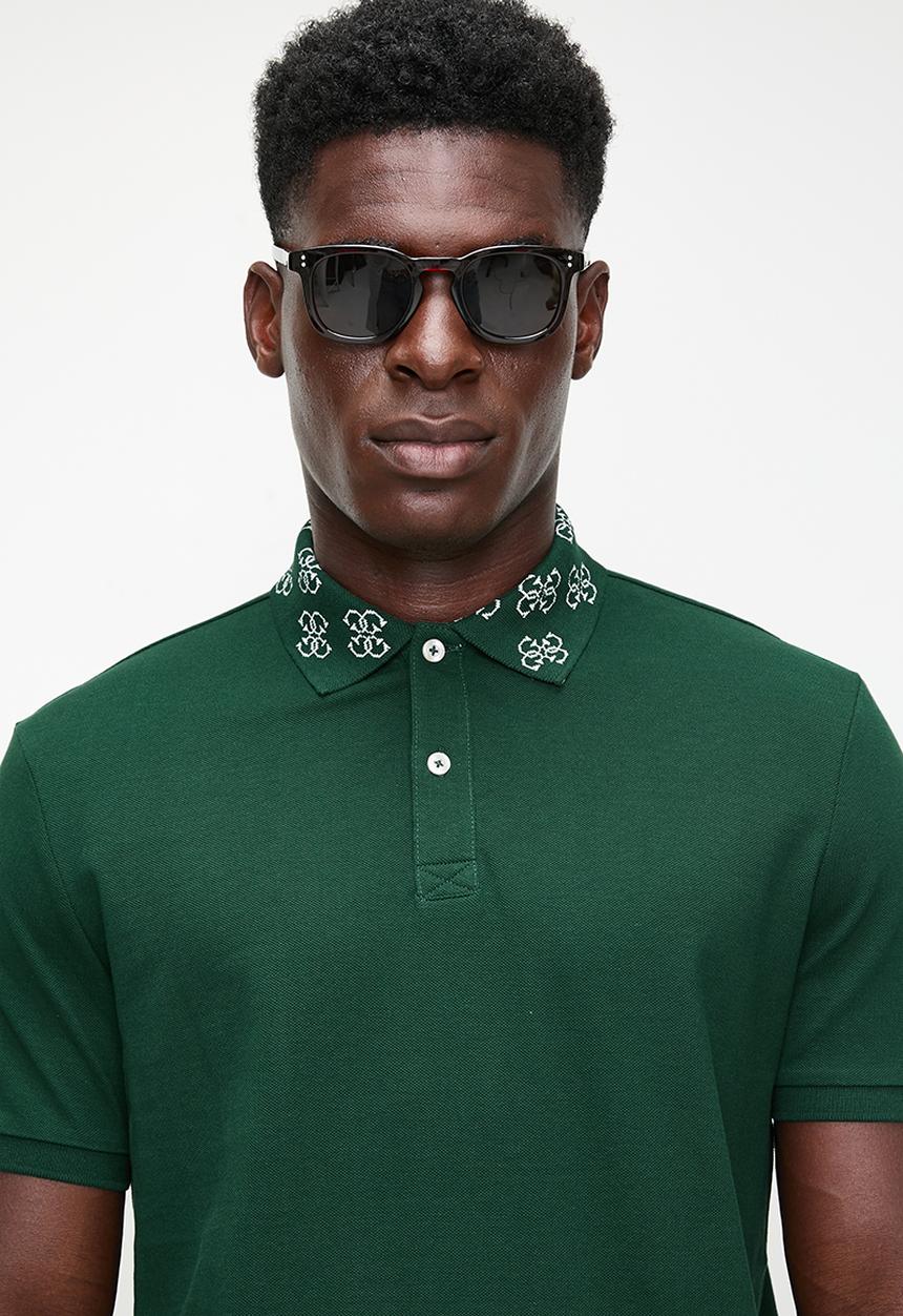 GUESS - Polo Ss Logo Jcrd Collar - Alpine Grove