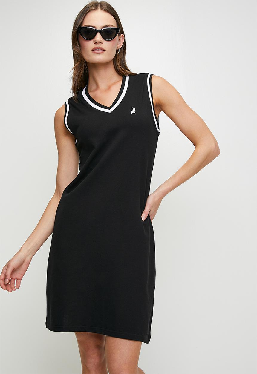 POLO - Wmn Tiisetso s/l Dress - Black