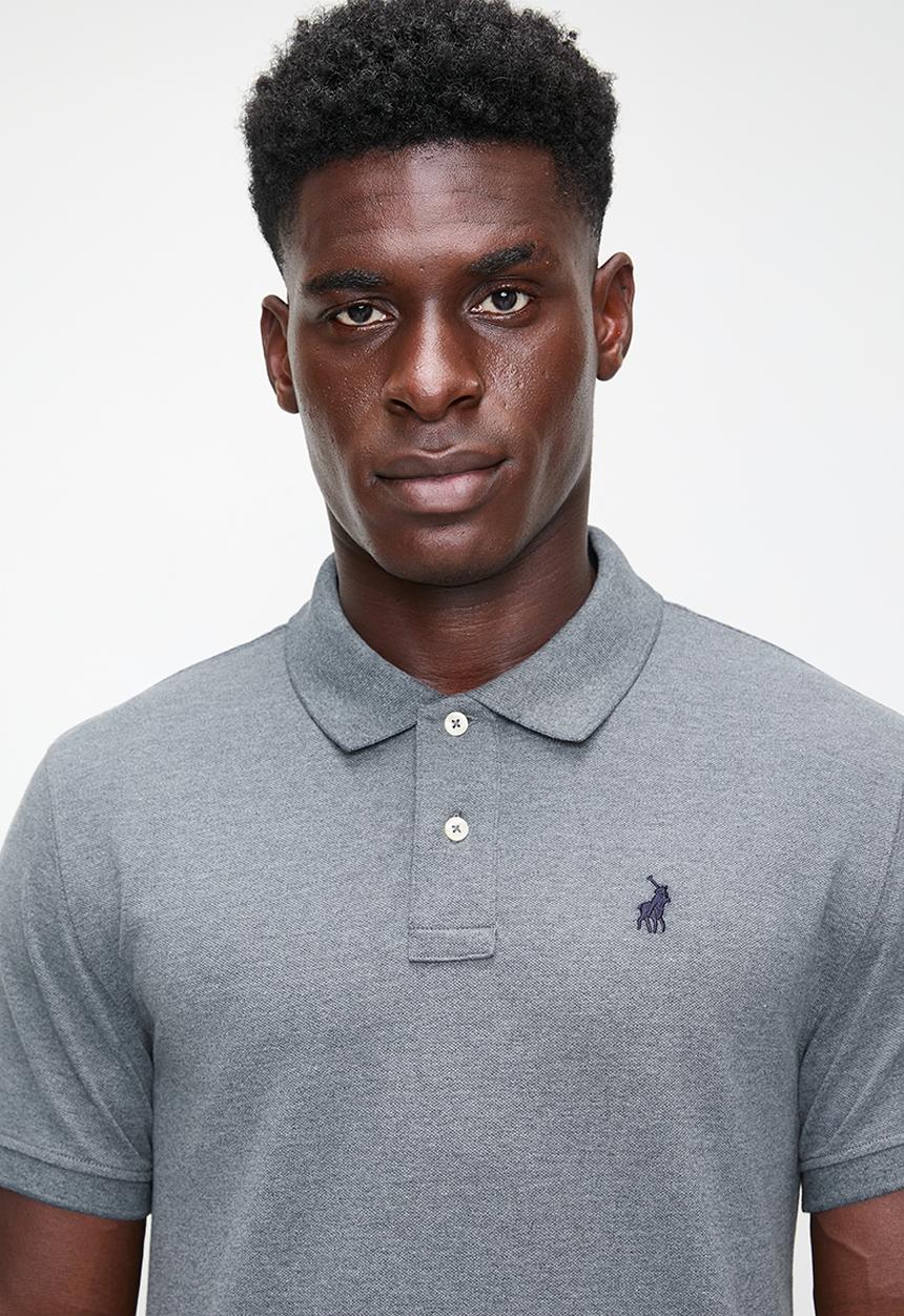 POLO - Mens stretch pique short sleeve golfer - grey