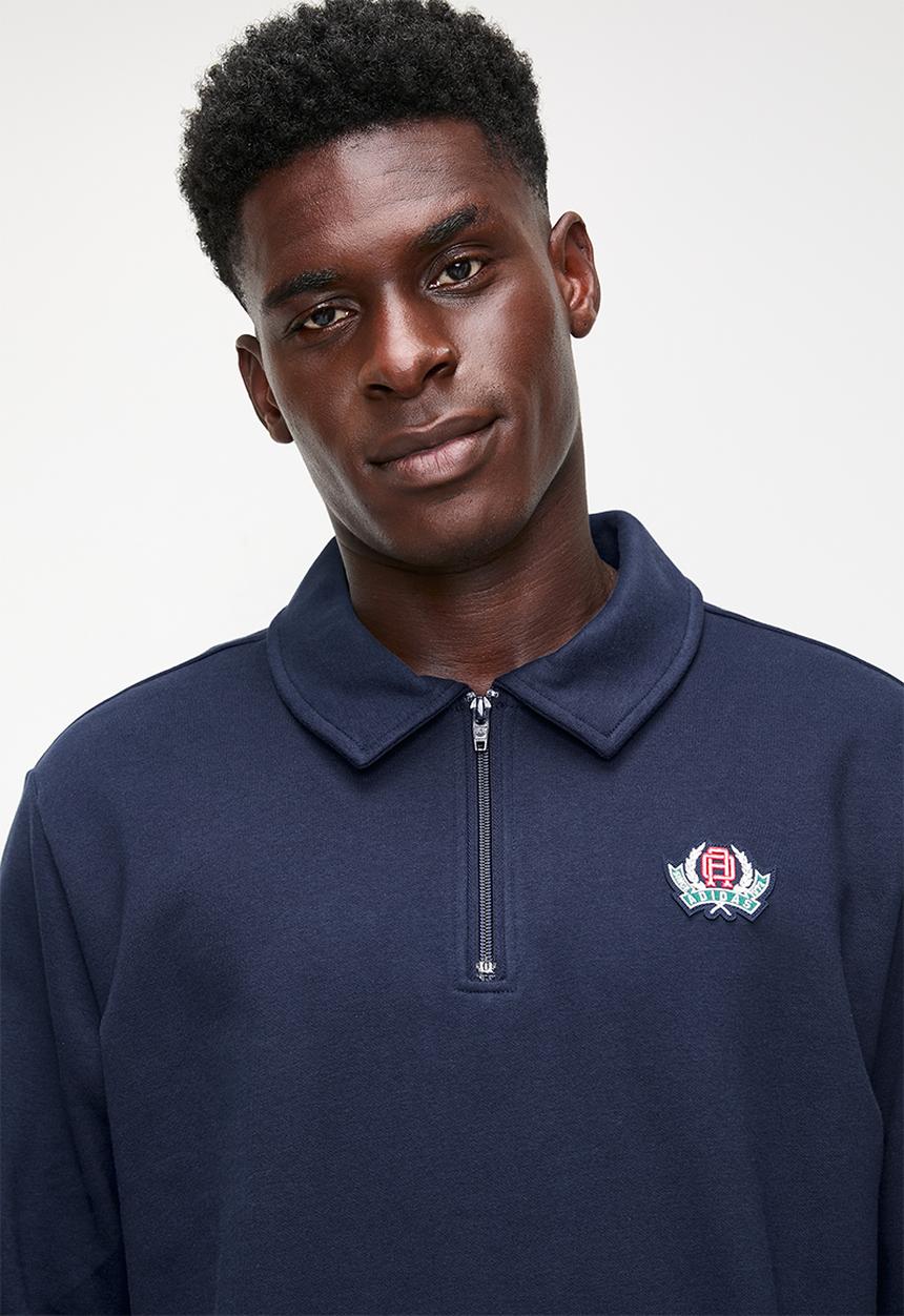 adidas Originals - Varsity Half Zip Sweatshirt  - night indigo