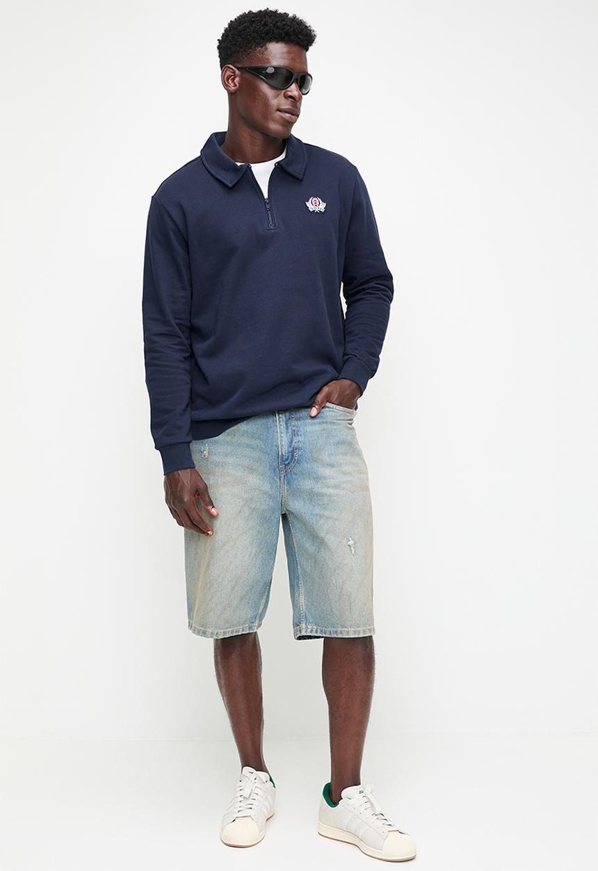 adidas Originals - Varsity Half Zip Sweatshirt  - night indigo