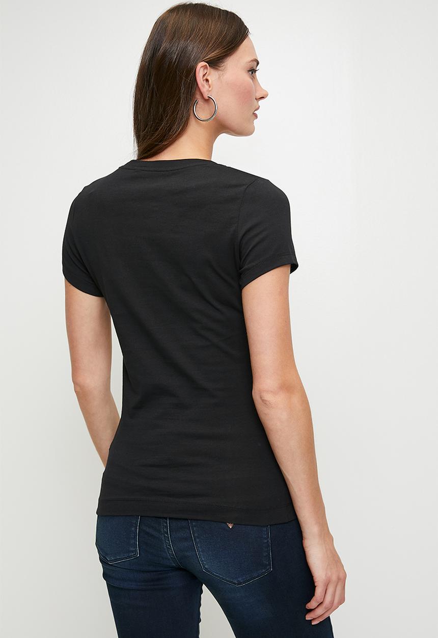 GUESS - Cn Ss Guess Logo Tee - Jet Black A996