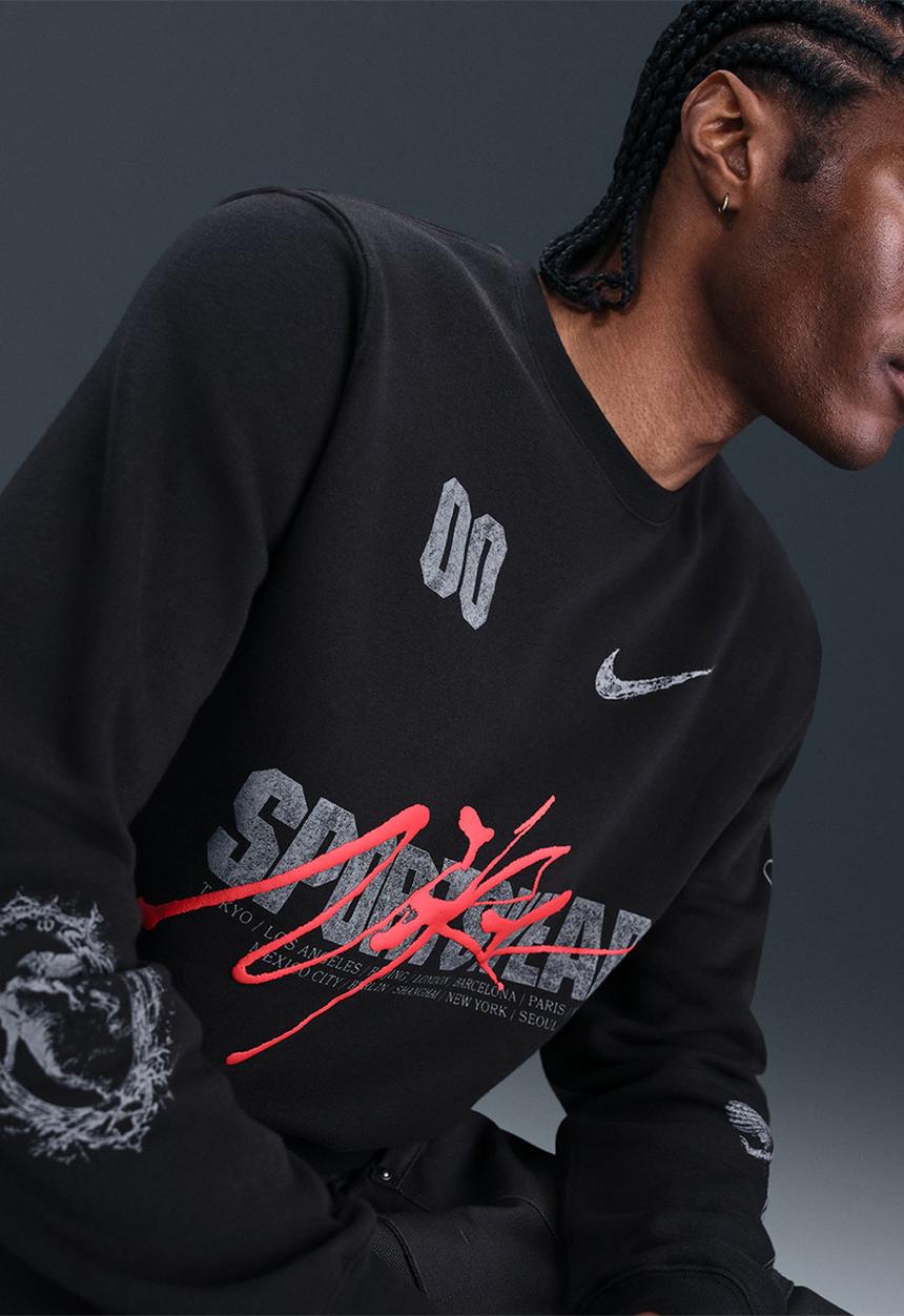 nike double futura crew sweatshirt