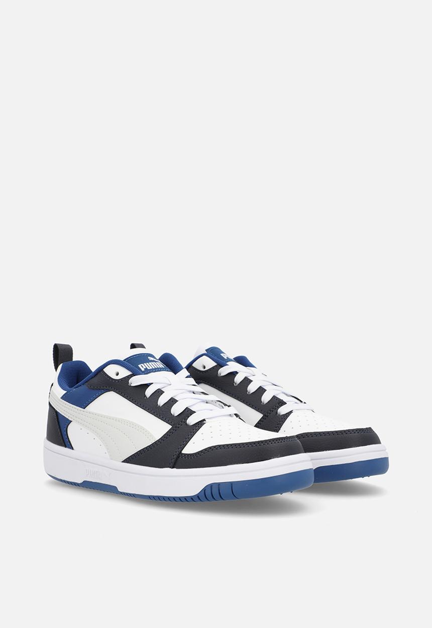 PUMA - Puma Rebound V6 Lo Jr-Puma White/Feather Gray/Black