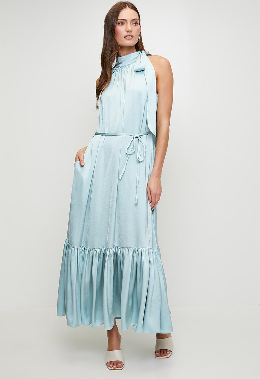 Pringle of Scotland - Pringle Zola Maxi Halterneck Dress - Blue
