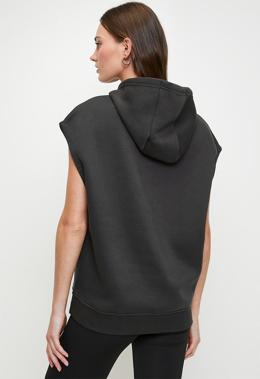 Reebok - Freda Sleeveless Hoody - Washed Black
