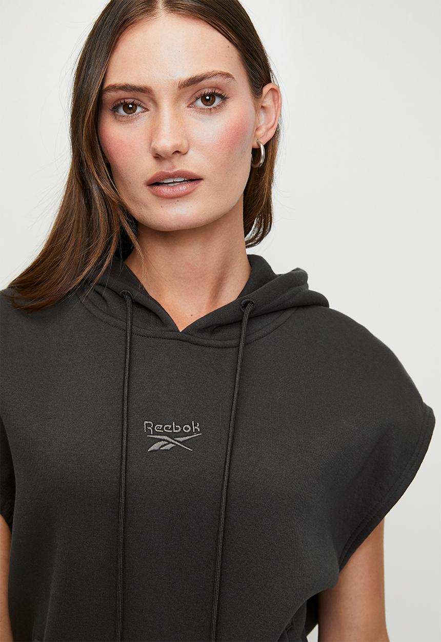 Reebok - Freda Sleeveless Hoody - Washed Black