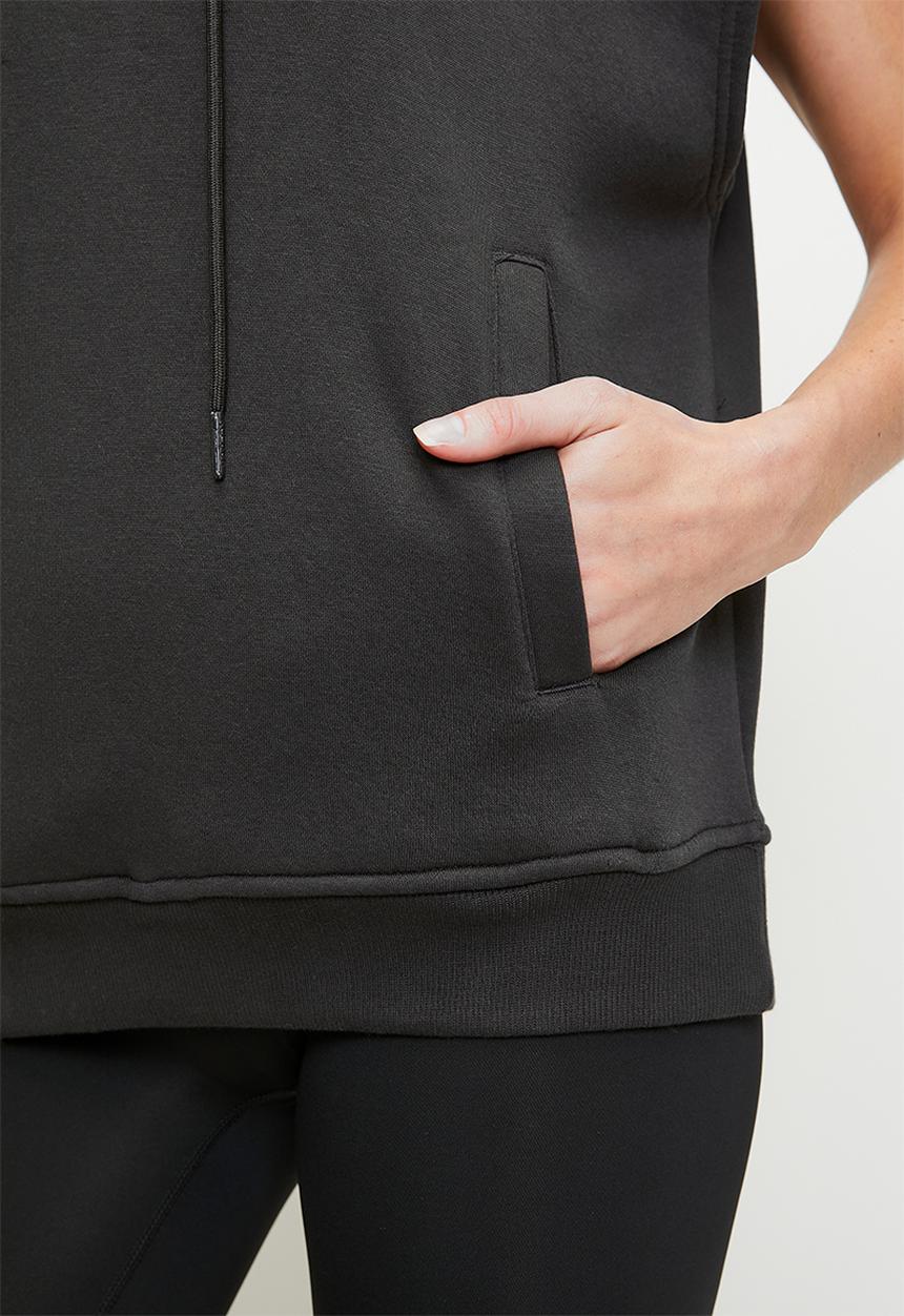 Reebok - Freda Sleeveless Hoody - Washed Black