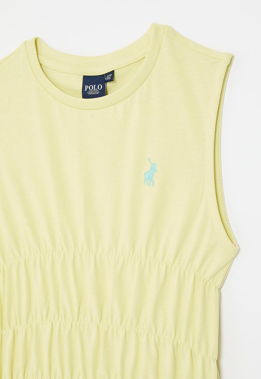 POLO - Girls leigh sl dress - soft yellow