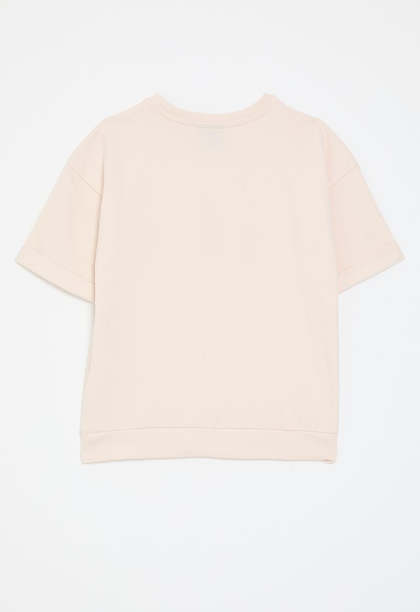 POLO - Girls kim ss embroidered tee - blush
