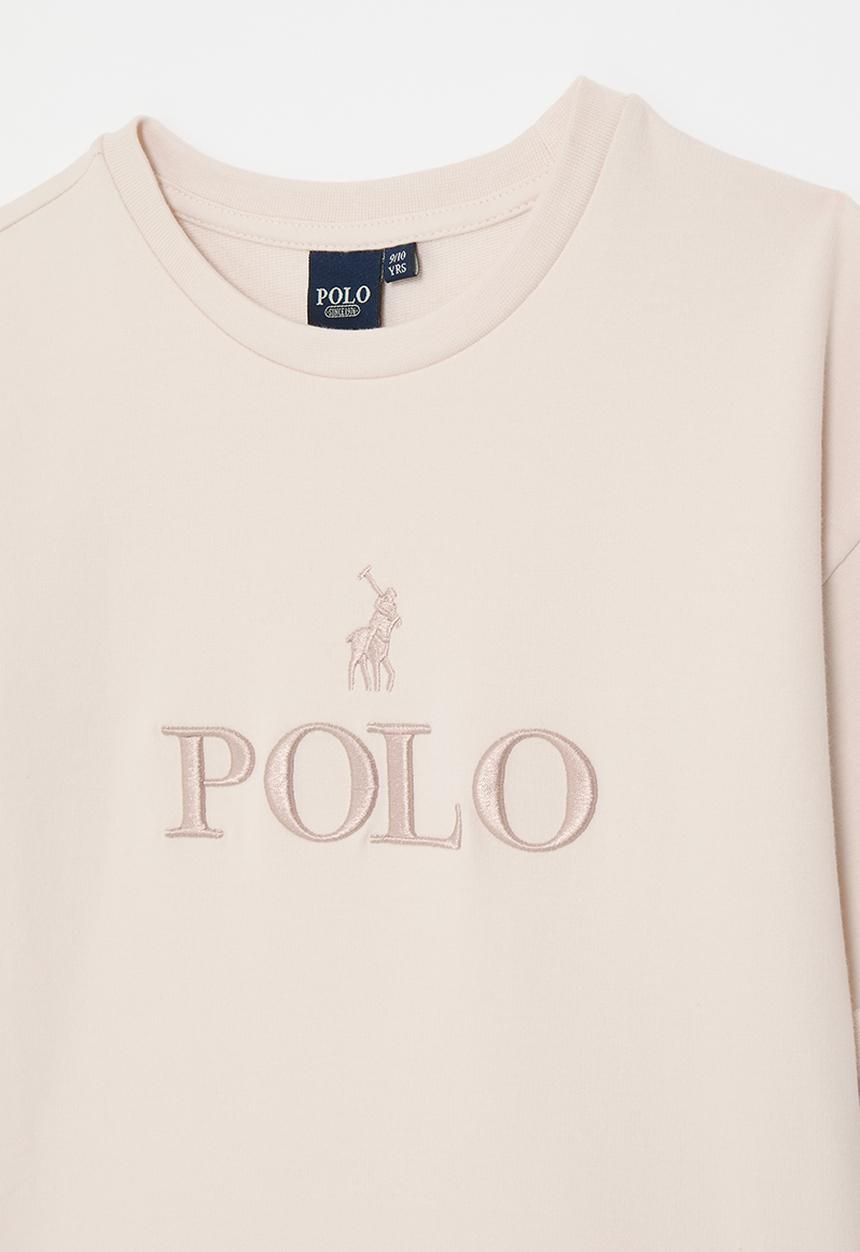 POLO - Girls kim ss embroidered tee - blush