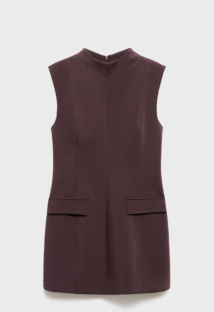 MANGO - Dress melo -  brown
