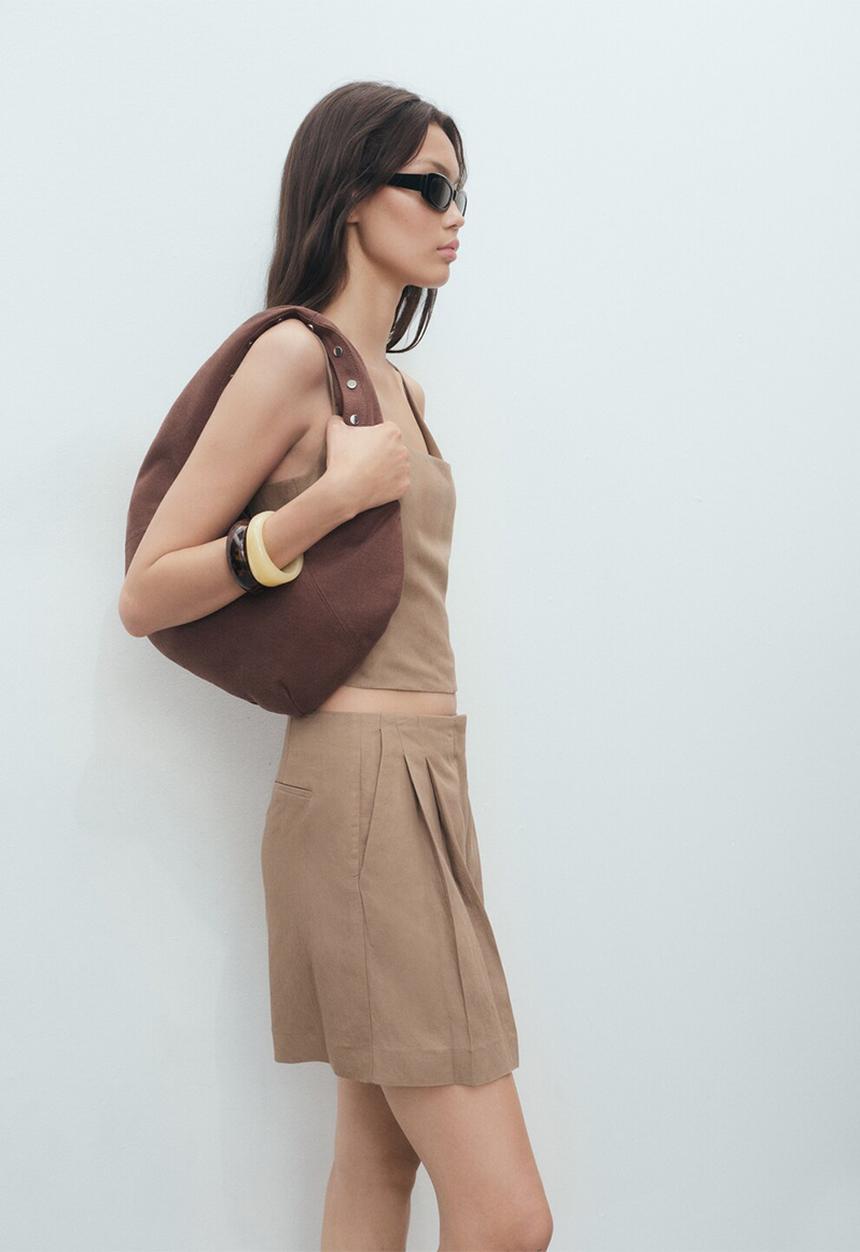 MANGO - Top teresa - brown