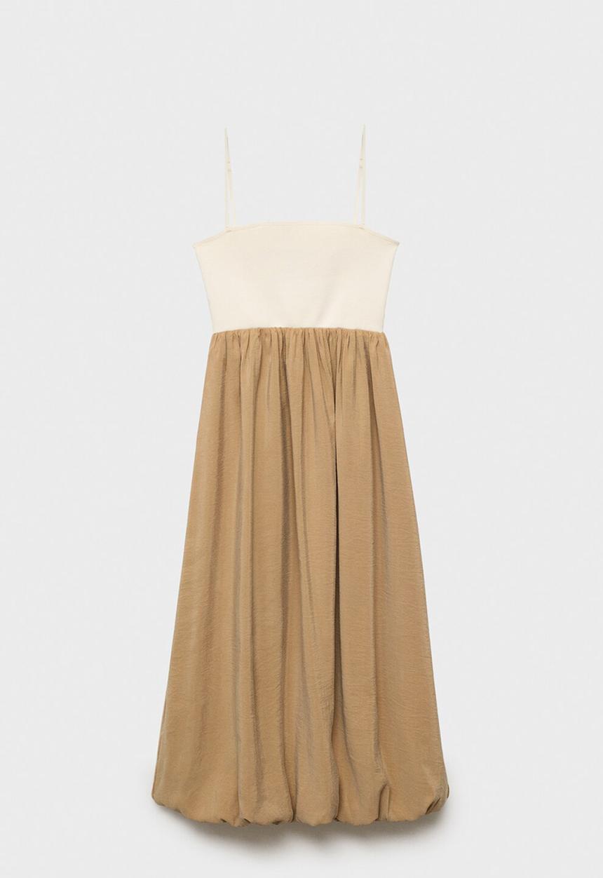 MANGO - Dress almond -  mid-beige