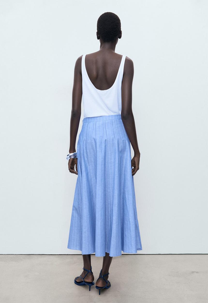 MANGO - Skirt dam -  medium blue