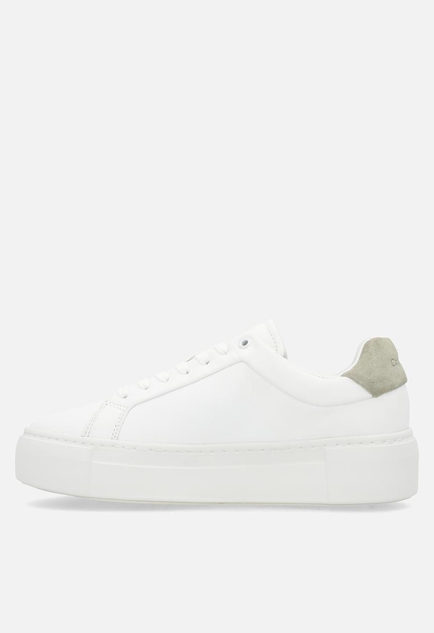Calvin Klein - Cupsole Lace Up - Bright White/Moss Grey
