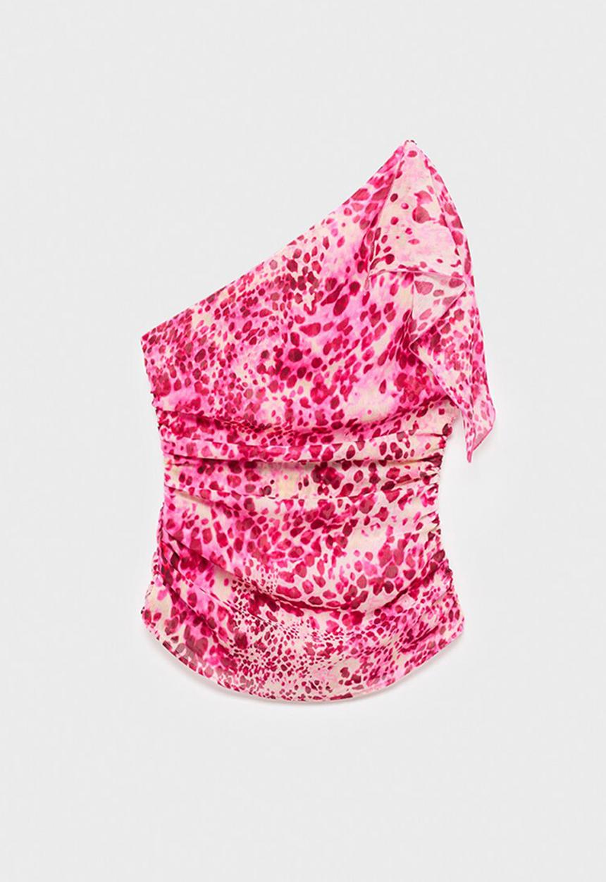 MANGO - Top corinne - bright pink