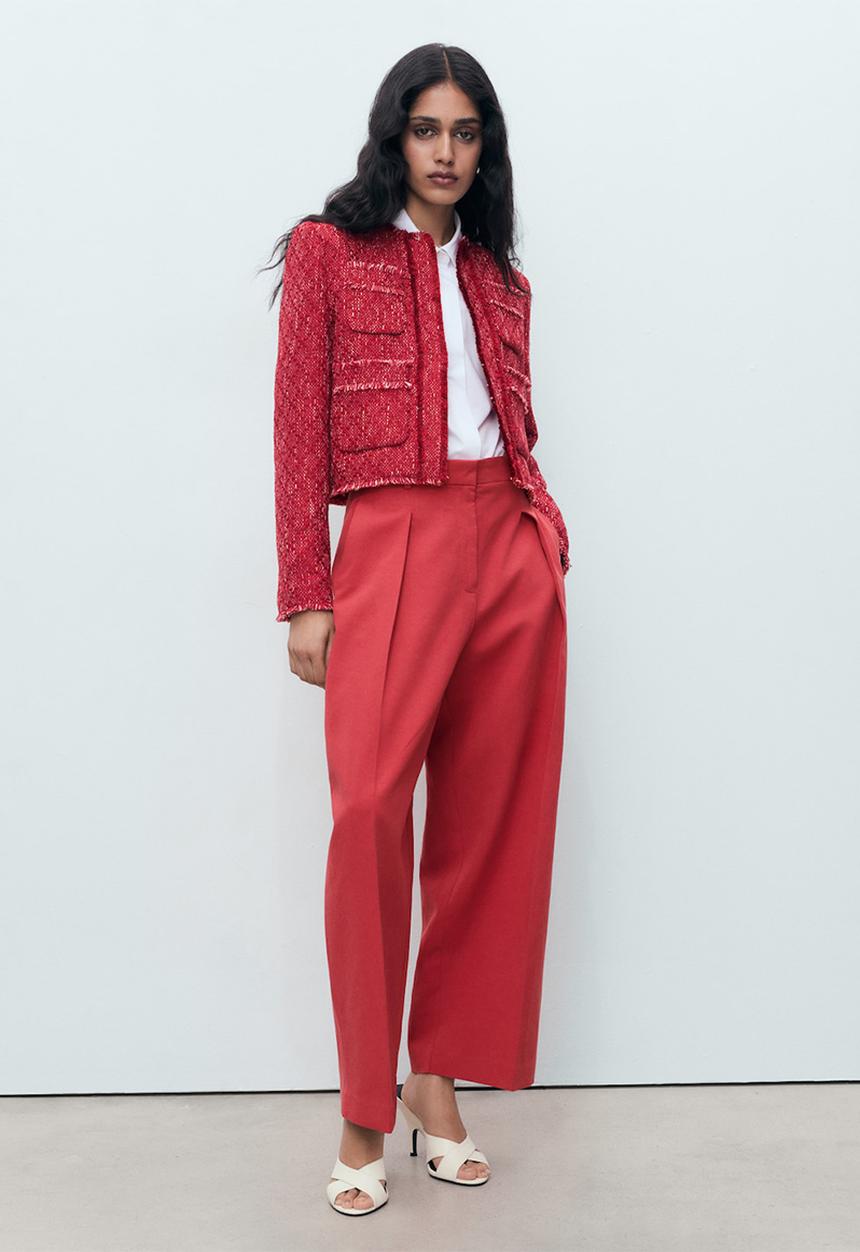MANGO - Chaqueta rosso - red