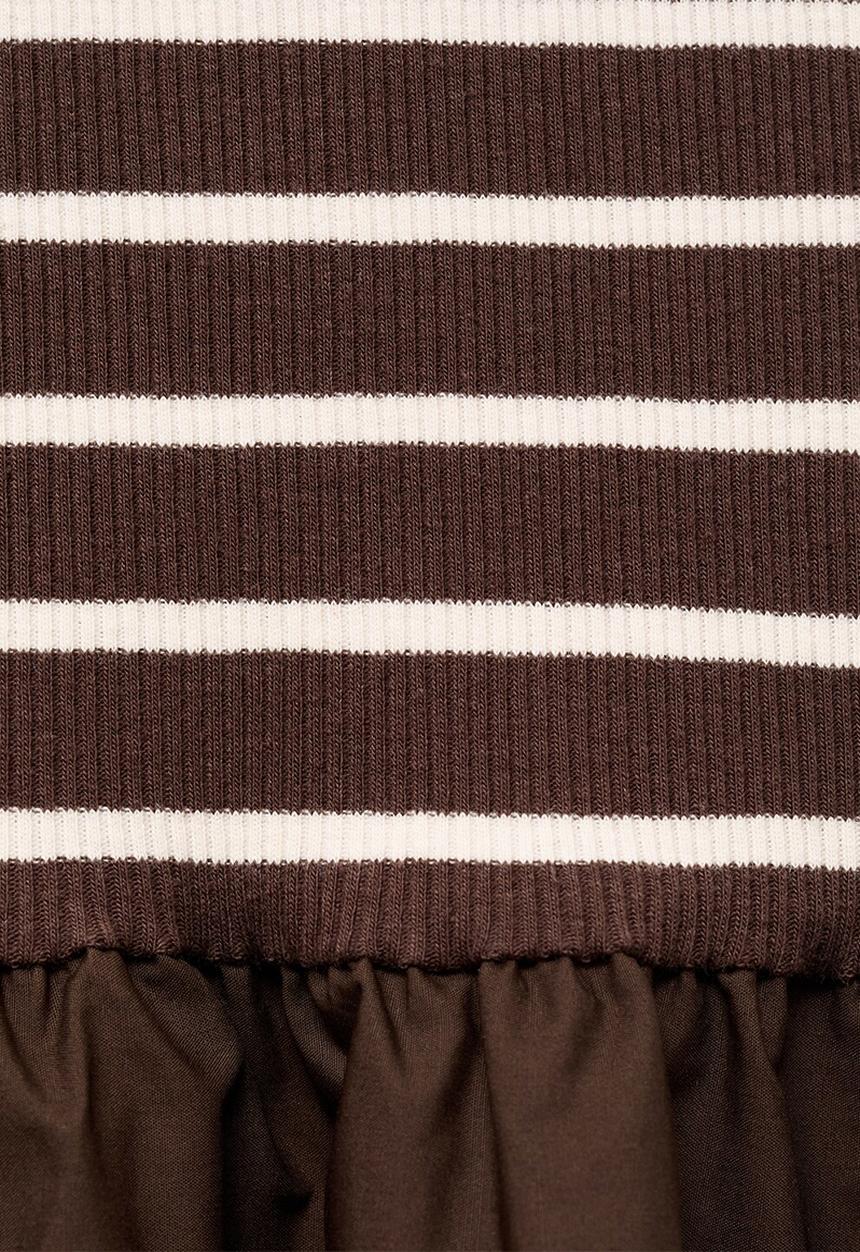 MANGO - Dress globi  -  brown