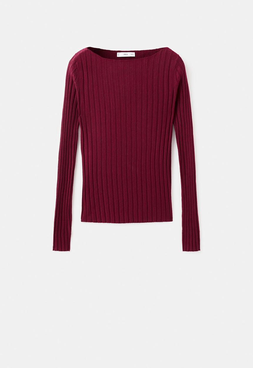 MANGO - Jersey flurry - dark red