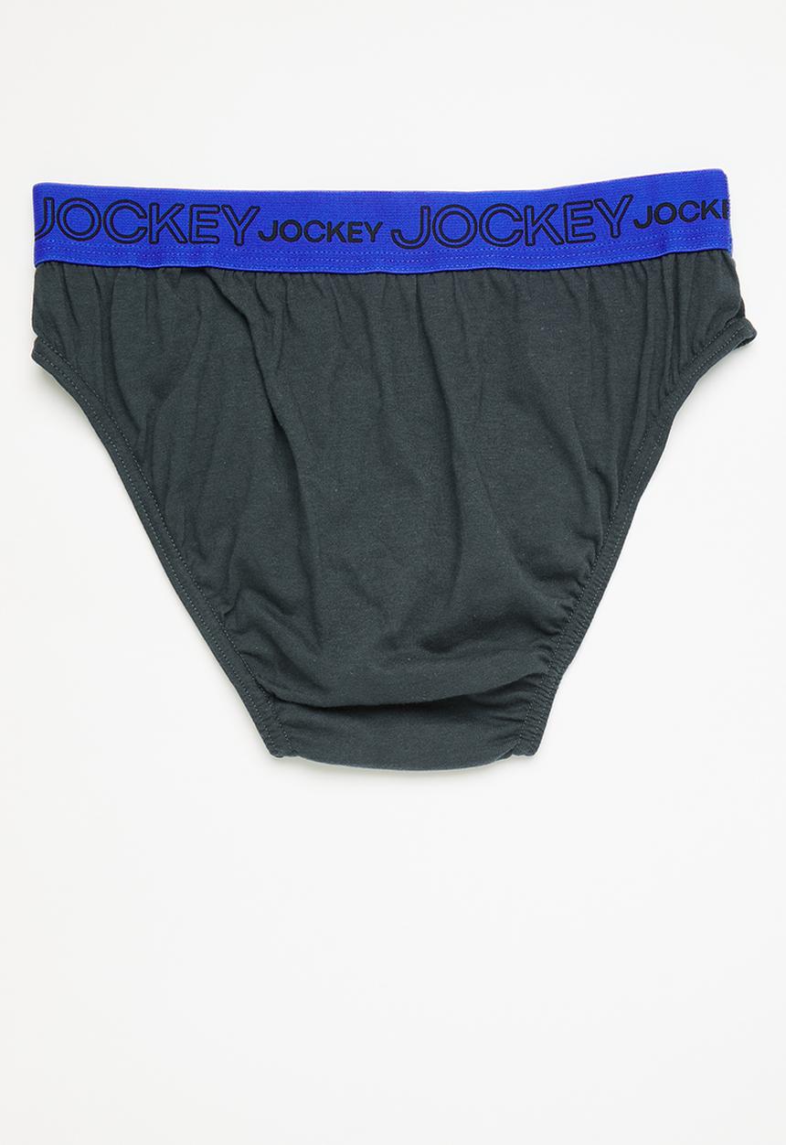 Jockey - 3 pack fancy boys jockey brief - black