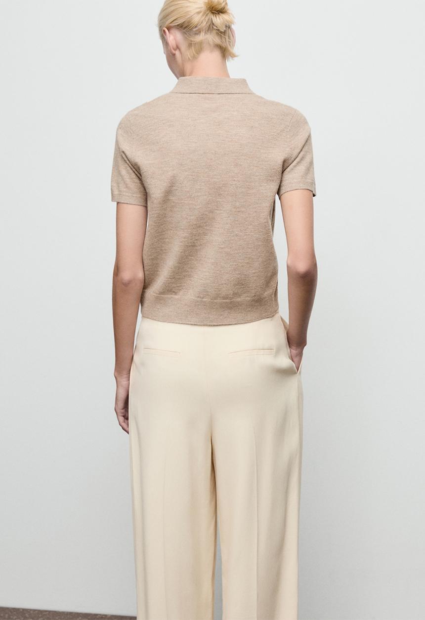 MANGO - Jersey dumin -  light brown