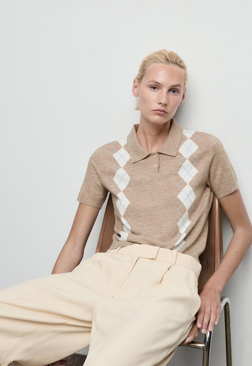 MANGO - Jersey dumin -  light brown