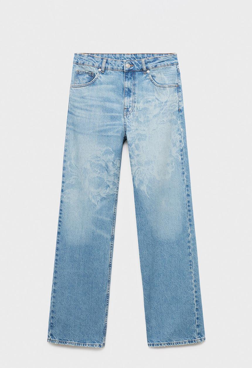 MANGO - Jeans rose - open-blue