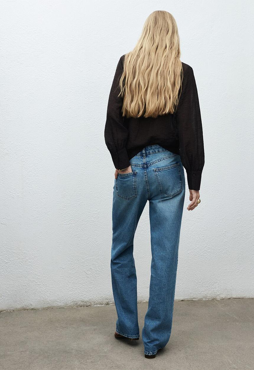 MANGO - Jeans rose - open-blue
