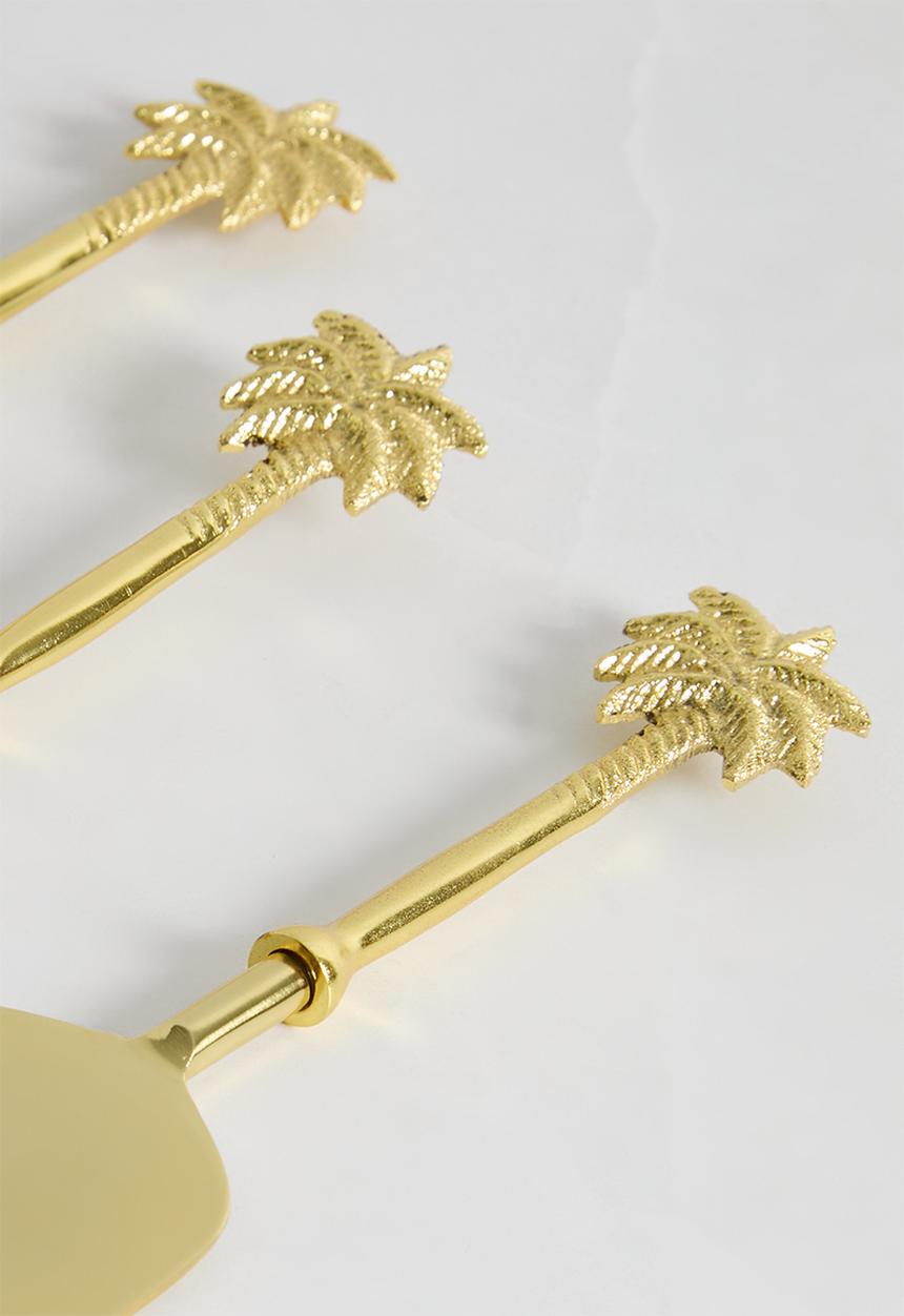 Sixth Floor - Palm cheese knives set of 3 - Gold