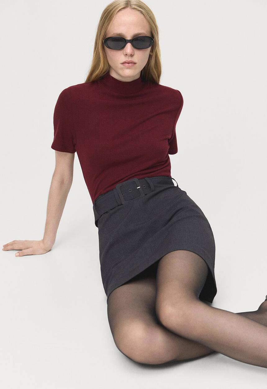 MANGO - Dress bima-h -  dark red