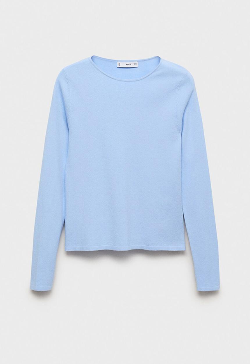 MANGO - Jersey rira - mid-blue