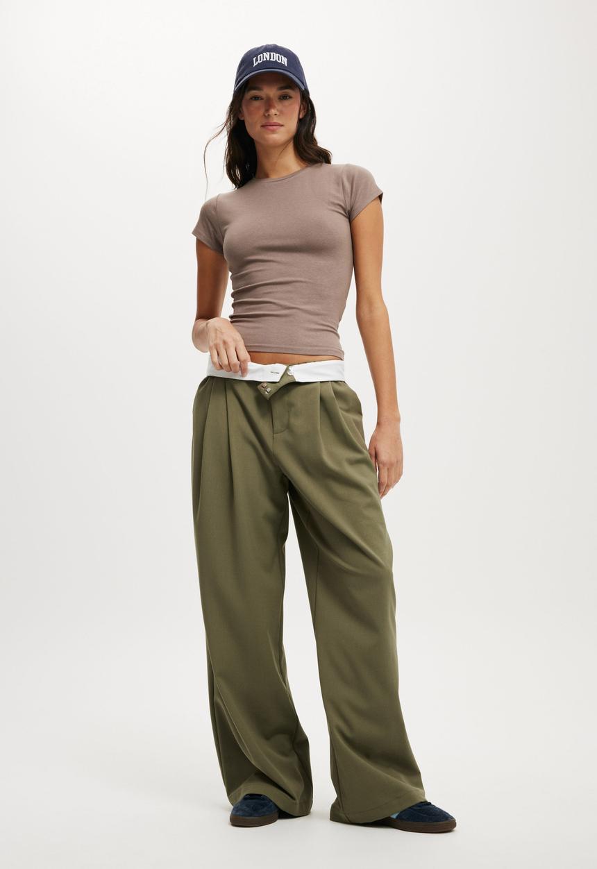 Cotton On - All day crew tee - washed mocha