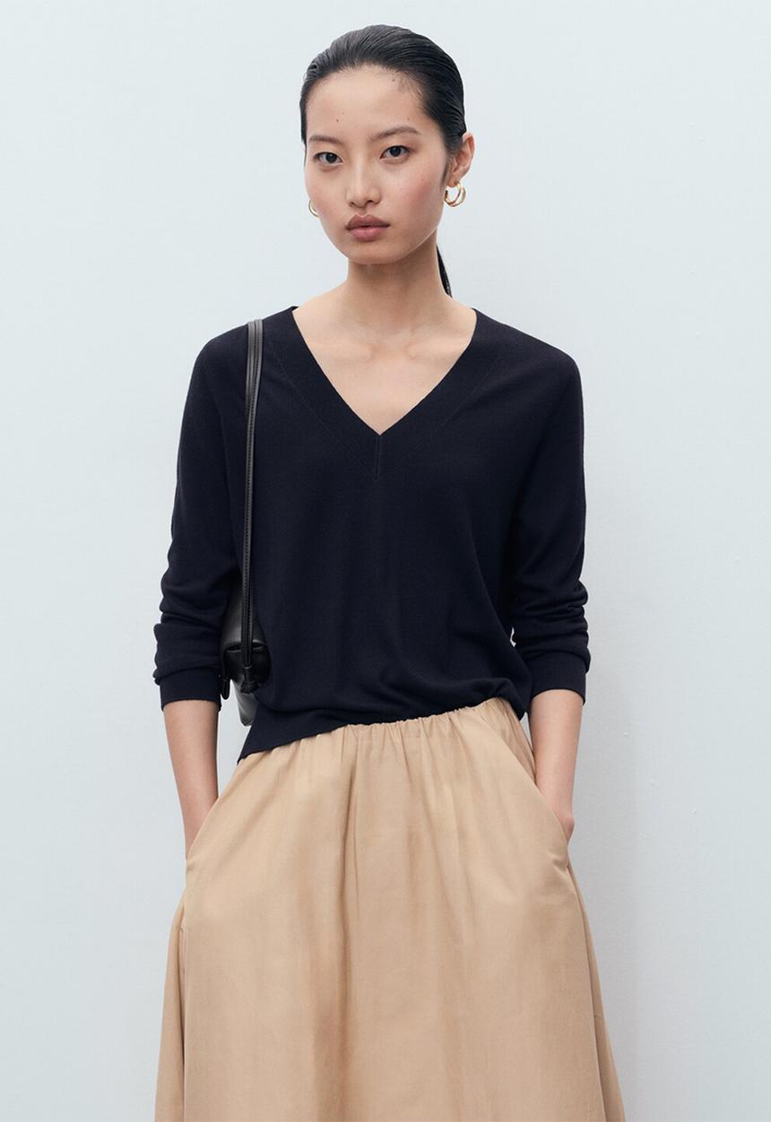 MANGO - Jersey mari - midnight navy