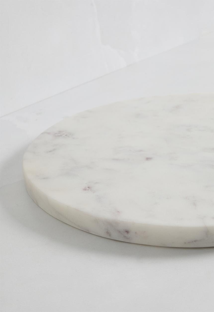 Sixth Floor - Round marble chopping board - white