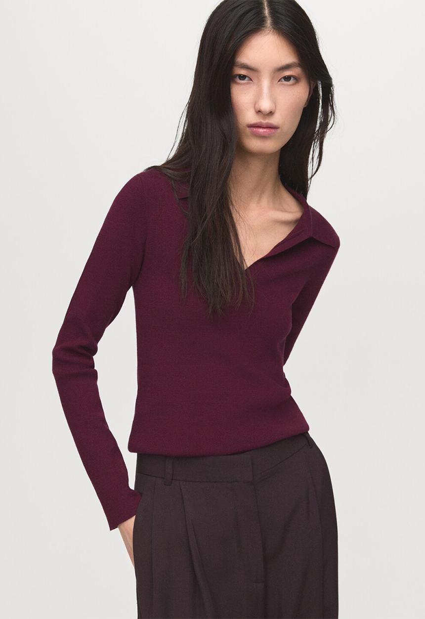 MANGO - Jersey mariele - dark red